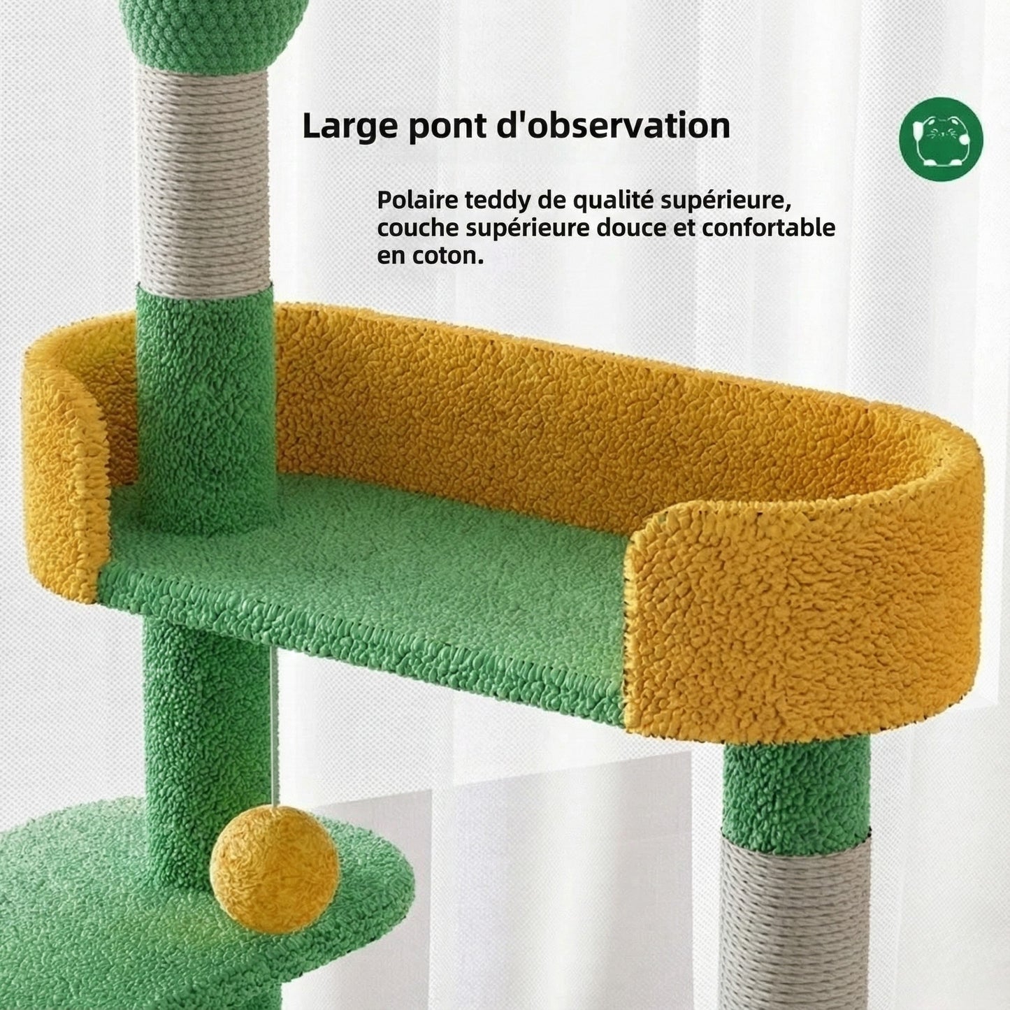 Arbre à Chat Cactus Géant 180 cm - Design Original, Capsule Spatiale & Jeux