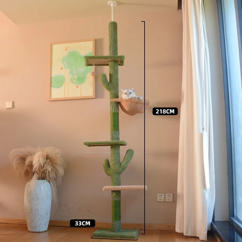 Arbre à Chat Cactus "Sky Pillar" - Fixation Plafond & Télescopique (242-275cm)