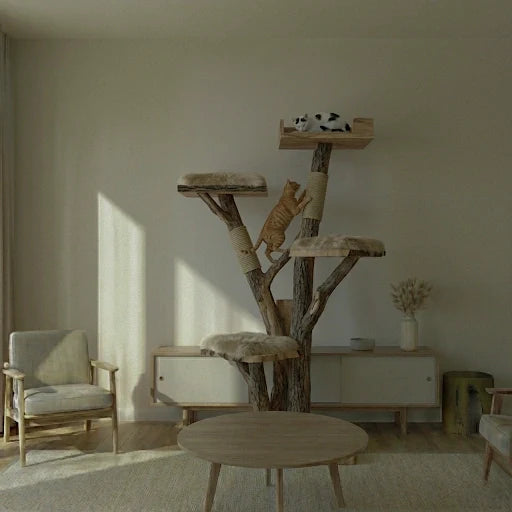 Arbre à Chat Naturel | Bois Brut & Style Végétal – Les arbres à chat
