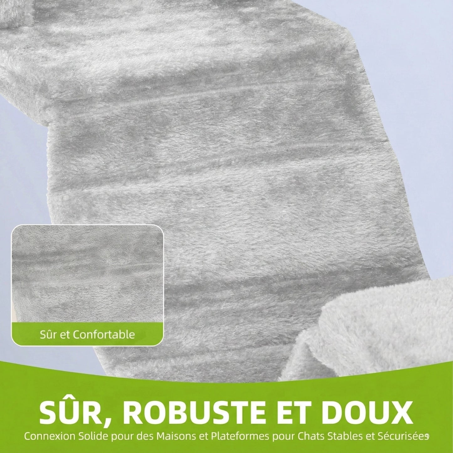 Parcours Mural pour Chat 8 Pièces - Ensemble Complet avec Niches, Pont & Griffoirs