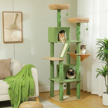 Arbre à Chat XXL 180 cm "Le Panoramique" - Double Perchoir & 2 Niches