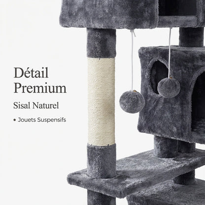 Arbre à Chat "Le Manoir" - Rampe d'Accès & Double Niche