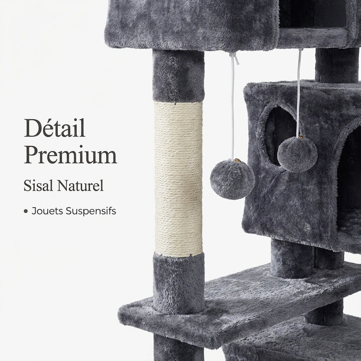 Arbre à Chat "Le Manoir" - Rampe d'Accès & Double Niche