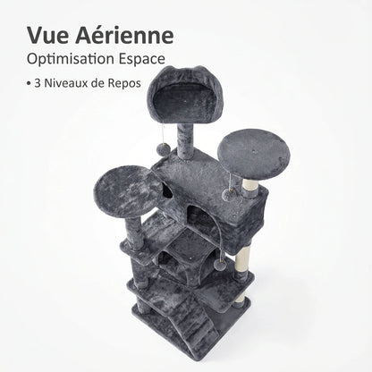 Arbre à Chat "Le Manoir" - Rampe d'Accès & Double Niche