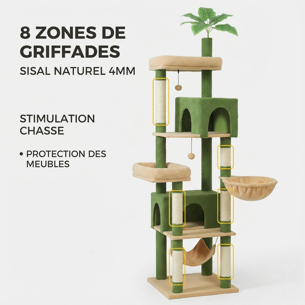 Arbre à Chat "Woodland" - Gratte-Ciel Forestier (190 cm)