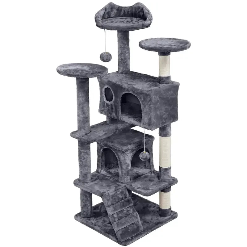 Arbre à Chat "Le Manoir" - Rampe d'Accès & Double Niche