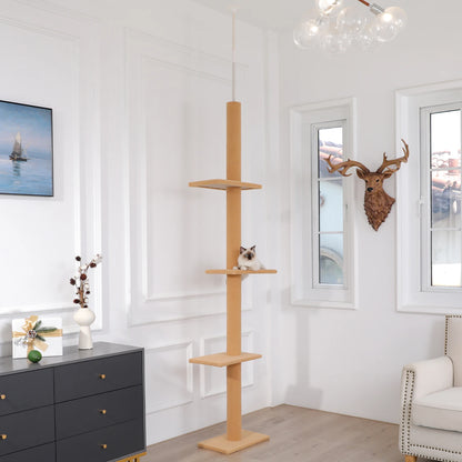 Arbre à Chat Plafond "Le Gratte-Ciel" - Ajustable (228-273cm) & Sans Perçage