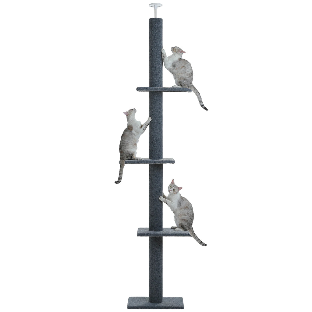 Arbre à Chat Plafond "Le Gratte-Ciel" - Ajustable (228-273cm) & Sans Perçage