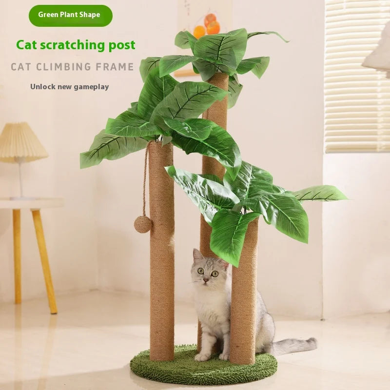 Arbre à Chat Plante "Le Tropical" - Griffoir Design (Feuillage & Sisal)