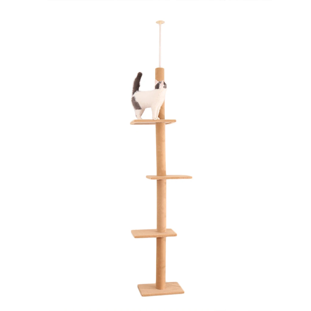 Arbre à Chat Plafond "Le Gratte-Ciel" - Ajustable (228-273cm) & Sans Perçage
